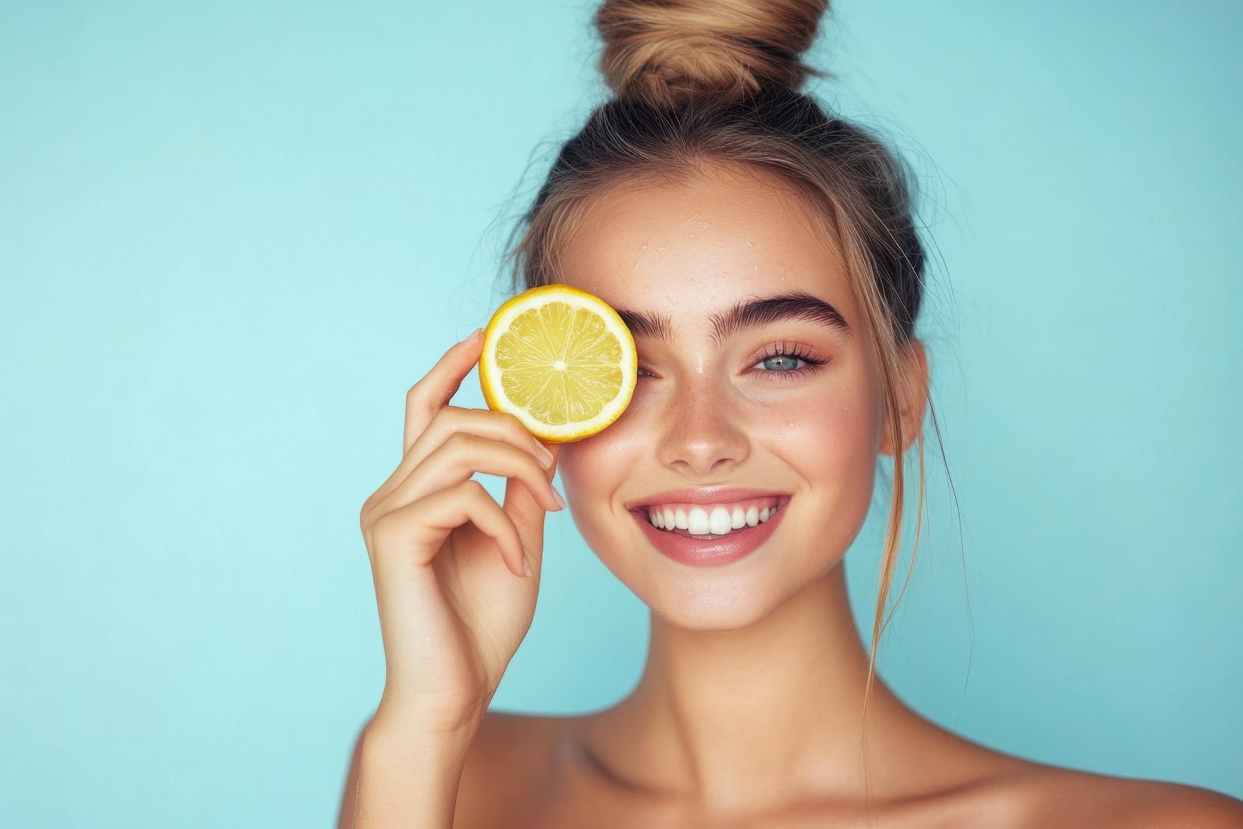 young healthy womans head shot