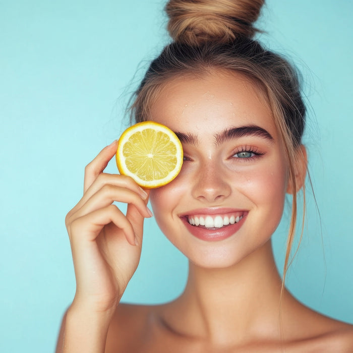 young healthy womans head shot