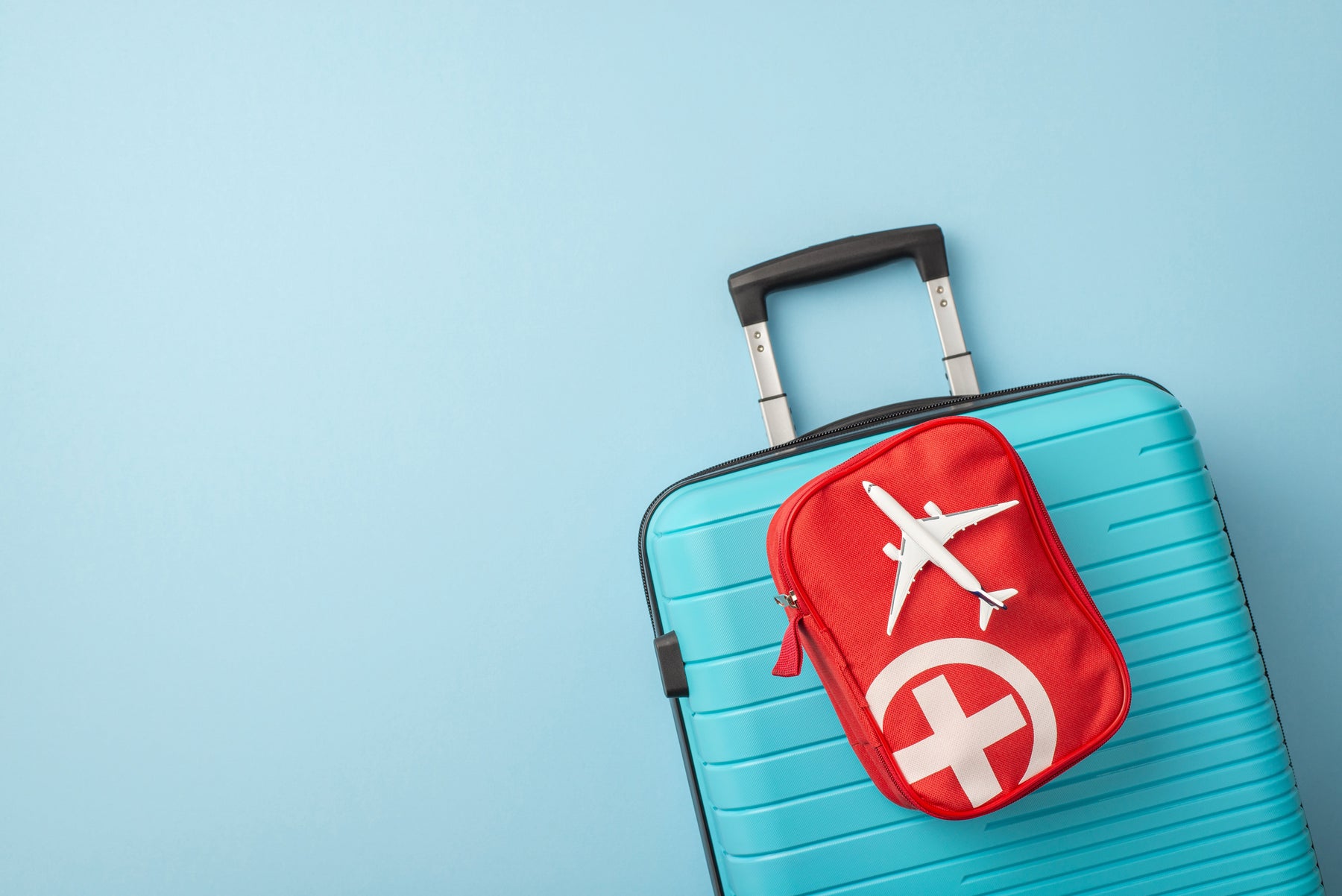 Suitcase and first aid kit