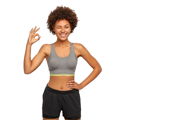 healthy young women in athletic wear