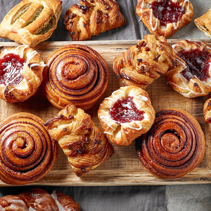 delicious pastries on kitchen bench