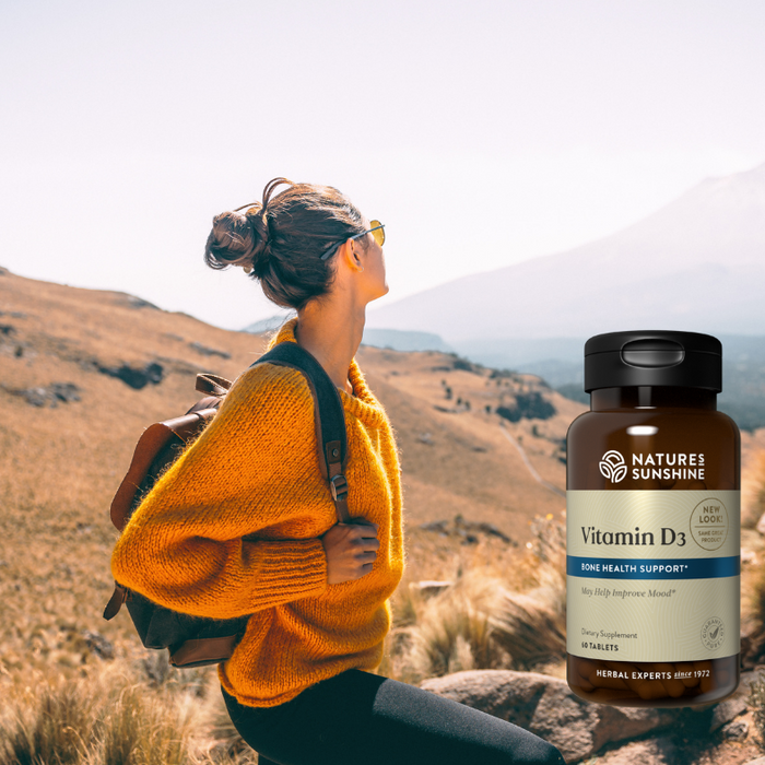 Women hiking outdoors with Natures Sunshine Vitamin D3