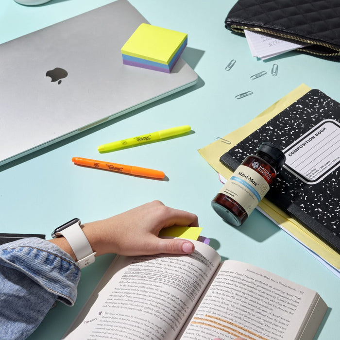 Natures Sunshine Mind Max on desk 